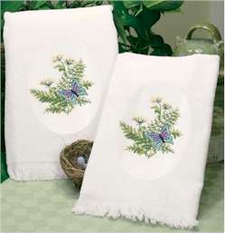 Botanical Butterflies Guest Towels